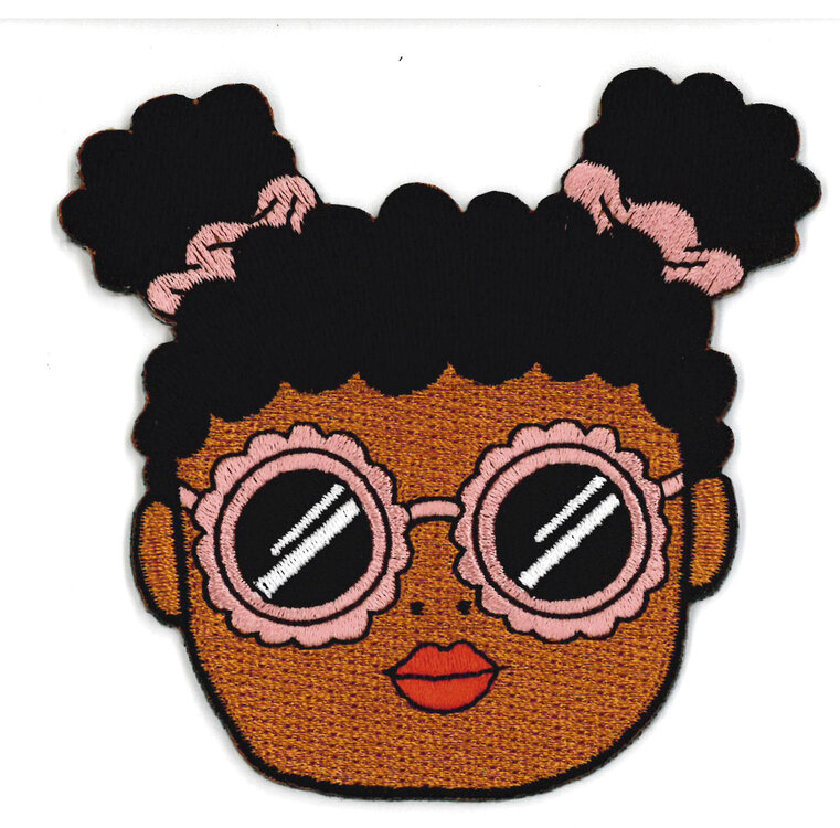 Meisje met dotjes patch - strijkapplicatie van Eva Mouton